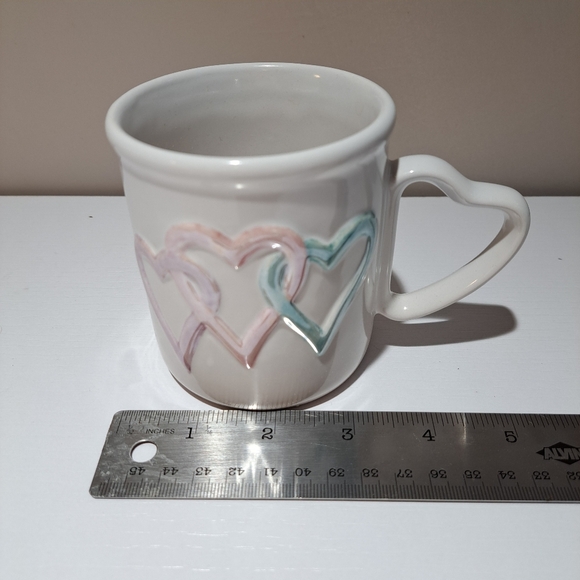 Mary Kay | White colorful hearts ceramic coffee mug new in box - Picture 8 of 9